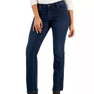 Style & Co. - Blue (Dark Wash) Curvy-Fit Bootcut Denim Jeans in Long Length